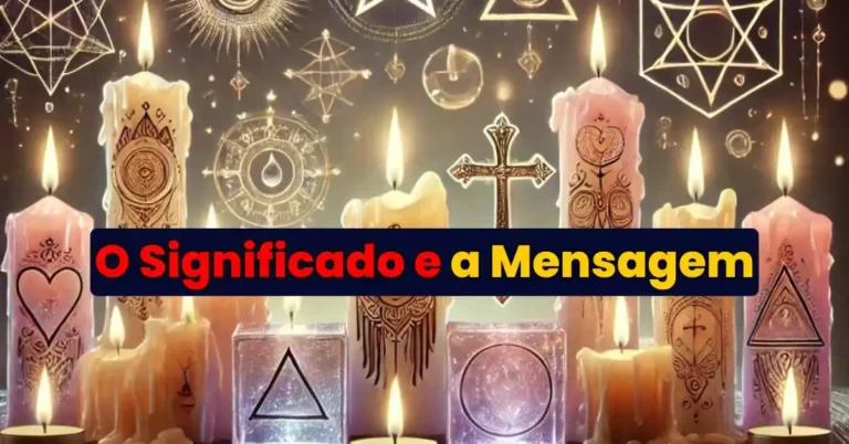 Velas derretidas com formas espirituais.